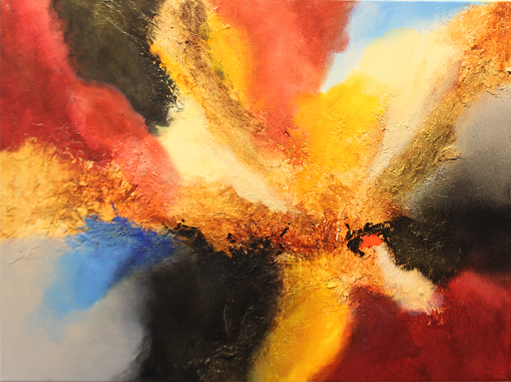 Dick Wills Fine Art - original colorful abstract art - therapeutic art- inspirational art -Celebrate Colors - P13 18" X 24" $120