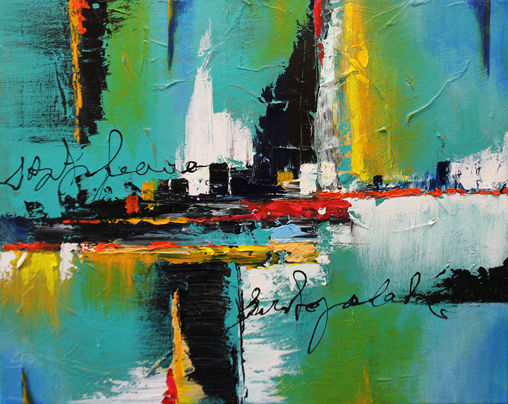 Dick Wills Fine Art - original colorful abstract art - therapeutic art- inspirational art -Celebrate Colors - H13 16" X 20" $110