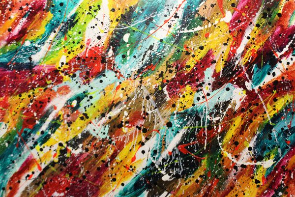 Dick Wills Fine Art - original colorful abstract art - therapeutic art- inspirational art -Celebrate Colors - P6 24”x 36” $240