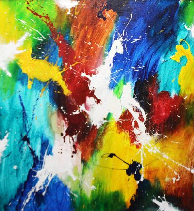 Dick Wills Fine Art - original colorful abstract art - therapeutic art- inspirational art -Celebrate Colors - P2 30”x 30” $250