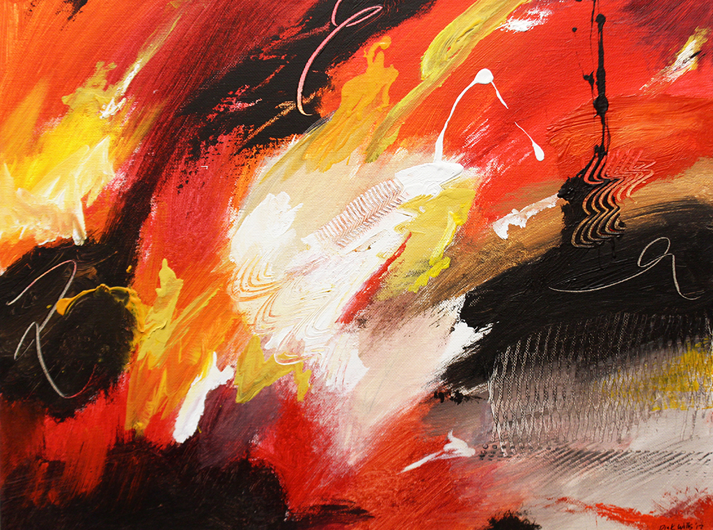 Dick Wills Fine Art - original colorful abstract art - therapeutic art- inspirational art -Celebrate Colors - P 8 18”x 24” $120