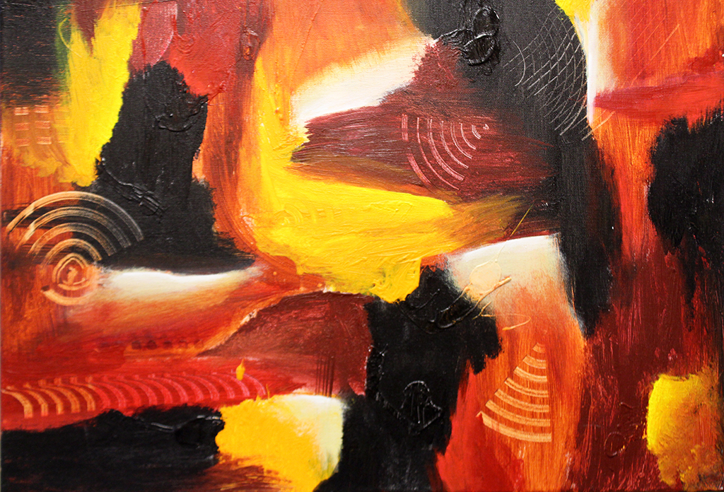 Dick Wills Fine Art - original colorful abstract art - therapeutic art- inspirational art -Celebrate Colors - P 10 18”x 24” $120