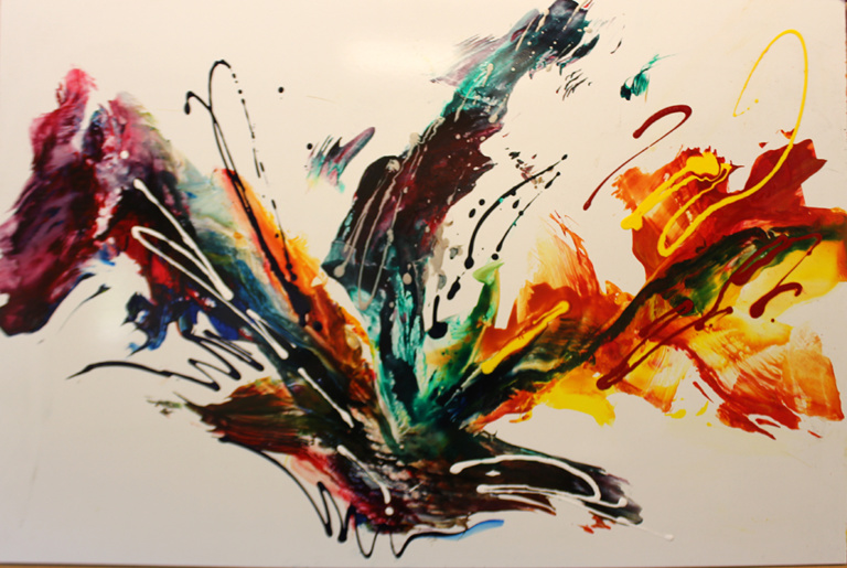 Dick Wills Fine Art - original colorful abstract art - therapeutic art- inspirational art -Celebrate Colors - CF32 24”x 36” $240