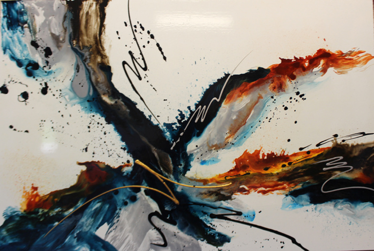 Dick Wills Fine Art - original colorful abstract art - therapeutic art- inspirational art -Celebrate Colors - CF22 24”x 36”$240
