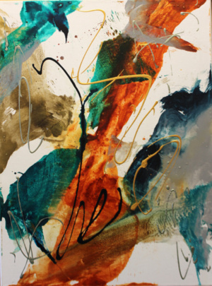 Dick Wills Fine Art - original colorful abstract art - therapeutic art- inspirational art -Celebrate Colors - CF30 18”x 24”$120